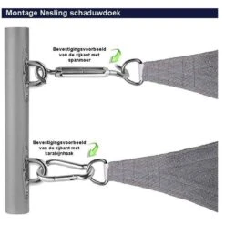 Nesling Coolfit 3.6x3.6x3.6m Navy Blauw -Huishoudelijke Artikelen Verkoop 1000006858 0110