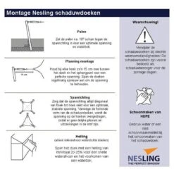 Nesling Coolfit 3.6x3.6x3.6m Navy Blauw -Huishoudelijke Artikelen Verkoop 1000006858 0111