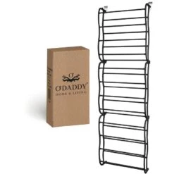 O'DADDY® Hangend Schoenenrek - Opdek En Stompe Deur - 20x51x182 Zwart -Huishoudelijke Artikelen Verkoop 1000012471 0102