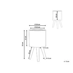 Beliani Plantenbak Voor Buiten ACHILIO - Bruin Magnesiumoxide -Huishoudelijke Artikelen Verkoop 1000018186 0102