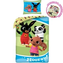 Bing Bunny Dekbedovertrek Hooray - Eenpersoons - 140 X 200 Cm - Katoen -Huishoudelijke Artikelen Verkoop 1000025570 0103