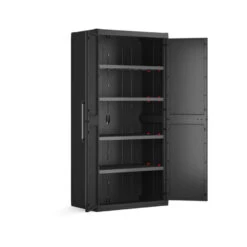 Keter Detroit XL Hoge Kast - 4 Planken - 89x54x182cm - Zwart 3 Keter Detroit XL Hoge Kast - 4 Planken - 89x54x182cm - Zwart -Huishoudelijke Artikelen Verkoop 1000031553 0103