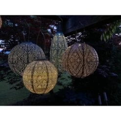 Lumiz Solar Buitenlampion Fiore Rond - Solar Tuinverlichting - 40 Cm - Groen -Huishoudelijke Artikelen Verkoop 1000034310 0110