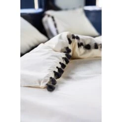 Dindi Home - Dekbedovertrek Fleeky Fringes - 240x220 Cm - Wit -Huishoudelijke Artikelen Verkoop 1000034586 0102