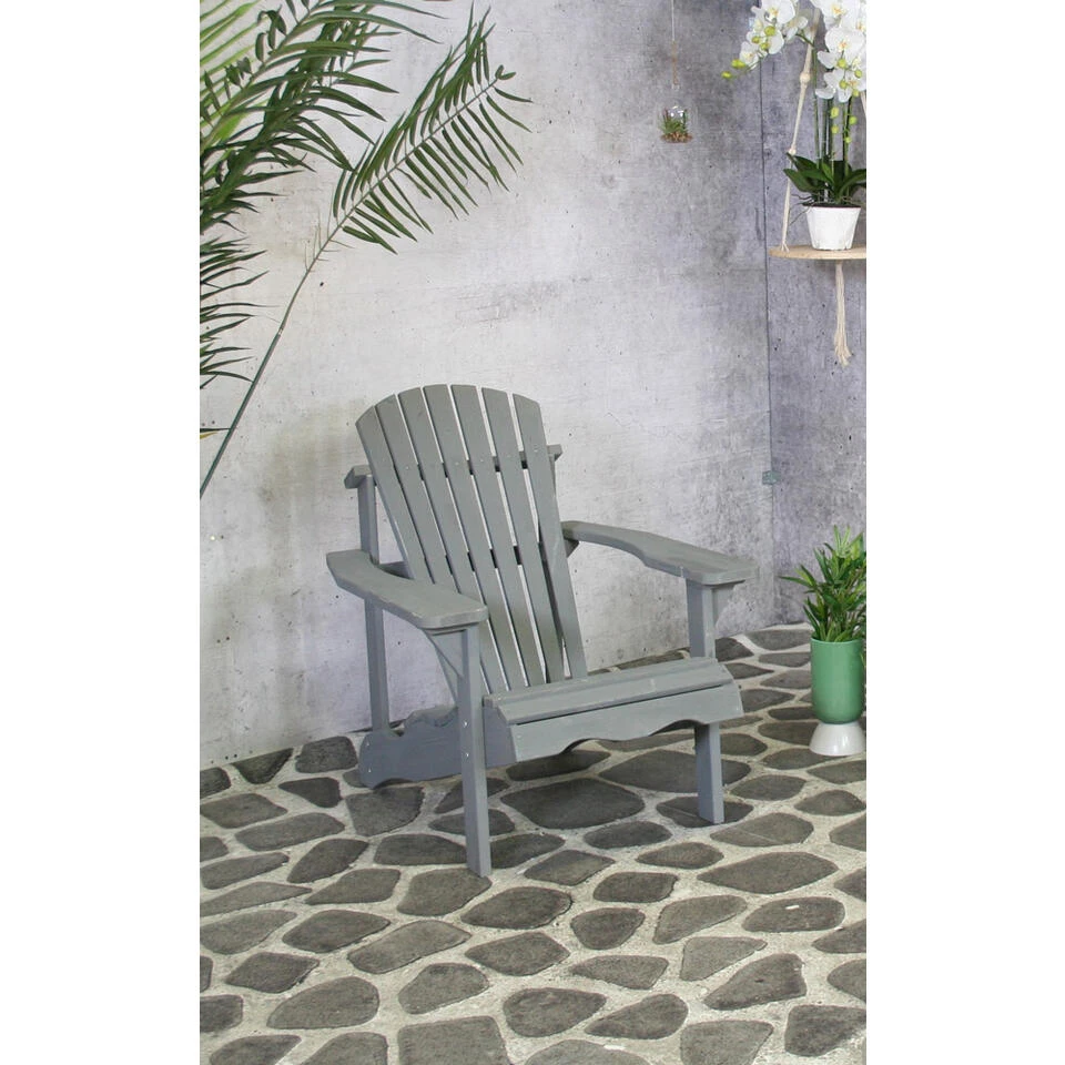 SenS-Line Adirondack Tuinstoel - Hout - Grijs SenS-Line Adirondack Tuinstoel - Hout - Grijs -Huishoudelijke Artikelen Verkoop 1000038285 0101