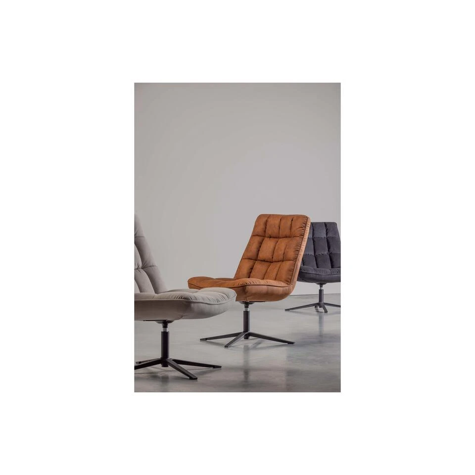 WOOOD Dirkje Draaifauteuil - Leerlook - Cognac - 101x70x85 WOOOD Dirkje Draaifauteuil - Leerlook - Cognac - 101x70x85 -Huishoudelijke Artikelen Verkoop 1000052487 0101