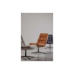 WOOOD Dirkje Draaifauteuil - Leerlook - Cognac - 101x70x85 2 WOOOD Dirkje Draaifauteuil - Leerlook - Cognac - 101x70x85 -Huishoudelijke Artikelen Verkoop 1000052487 0102
