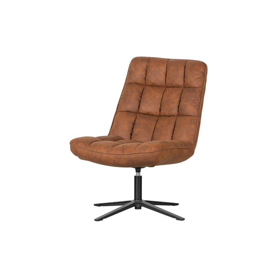 WOOOD Dirkje Draaifauteuil - Leerlook - Cognac - 101x70x85 WOOOD Dirkje Draaifauteuil - Leerlook - Cognac - 101x70x85 -Huishoudelijke Artikelen Verkoop 1000052487 0103