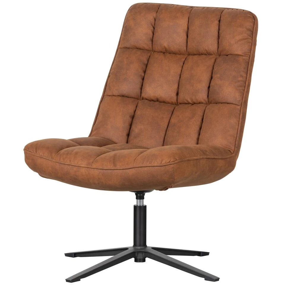 WOOOD Dirkje Draaifauteuil - Leerlook - Cognac - 101x70x85 WOOOD Dirkje Draaifauteuil - Leerlook - Cognac - 101x70x85 -Huishoudelijke Artikelen Verkoop 1000052487