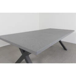 VDG Verona Betonlook Tuintafel 220 X 100 Cm. - Antraciet -Huishoudelijke Artikelen Verkoop 1000053247 0103