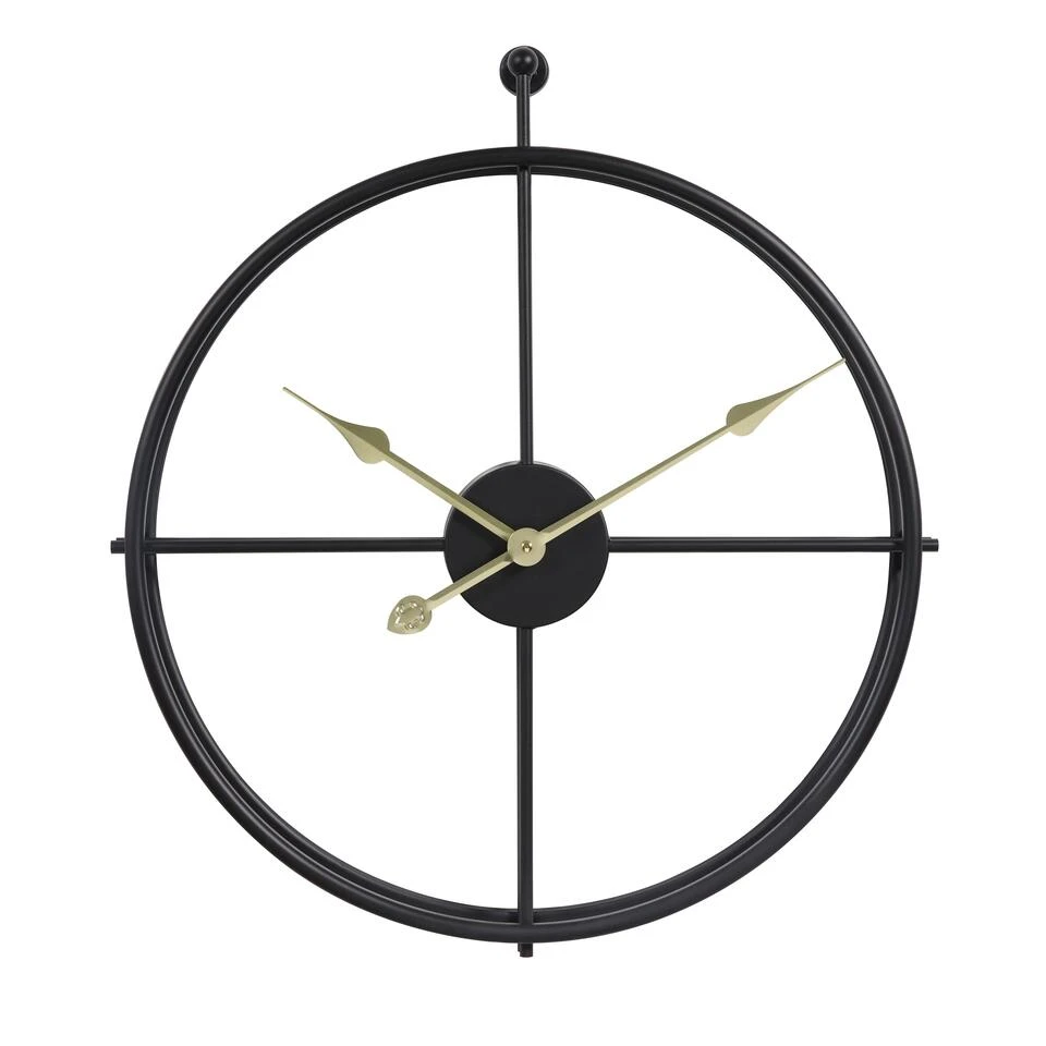 LW Collection Wandklok Alberto Zwart Met Gouden Wijzers 42cm LW Collection Wandklok Alberto Zwart Met Gouden Wijzers 42cm -Huishoudelijke Artikelen Verkoop 1000064278