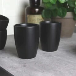 OTIX Koffiekopjes Set Van 6 Zwart Mat 340ml -Huishoudelijke Artikelen Verkoop 1000068763 0110