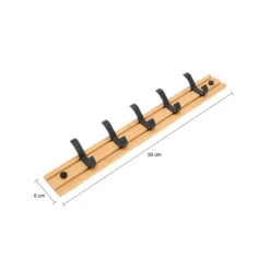QUVIO Kapstok Bamboo Verschuifbare Haken Hout 2 QUVIO Kapstok Bamboo Verschuifbare Haken Hout -Huishoudelijke Artikelen Verkoop 1000071847 0102