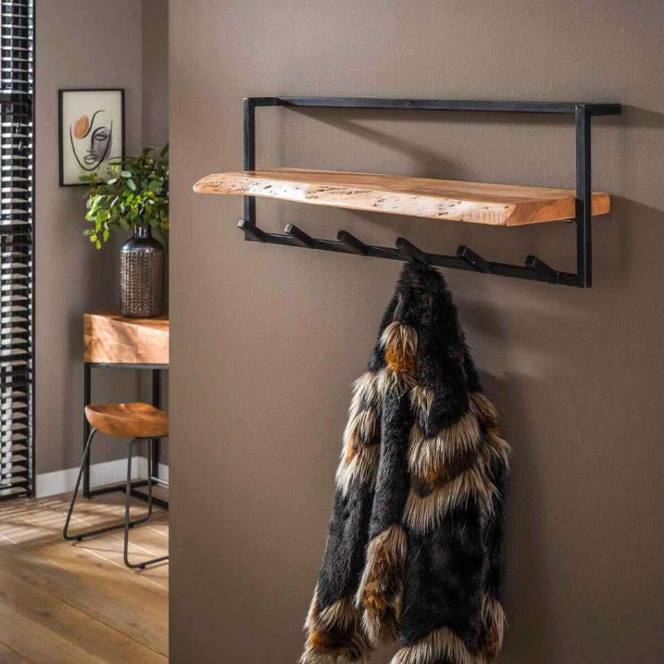 Woody Kapstok Metaal - Hout - Bruin Woody Kapstok Metaal - Hout - Bruin -Huishoudelijke Artikelen Verkoop 1000076586 0101