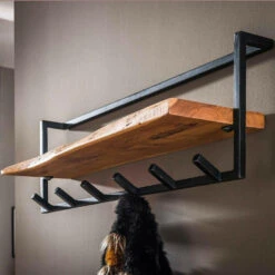 Woody Kapstok Metaal - Hout - Bruin 3 Woody Kapstok Metaal - Hout - Bruin -Huishoudelijke Artikelen Verkoop 1000076586 0103