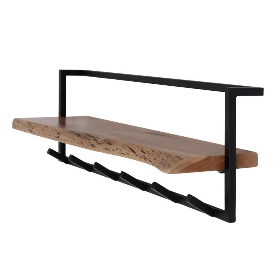 Woody Kapstok Metaal - Hout - Bruin Woody Kapstok Metaal - Hout - Bruin -Huishoudelijke Artikelen Verkoop 1000076586