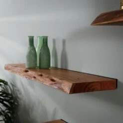 Wandplank Edwin 90cm - Hout - Bruin -Huishoudelijke Artikelen Verkoop 1000076601 0103