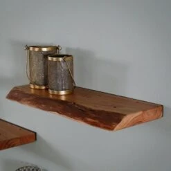 Wandplank Edwin 60cm - Hout - Bruin -Huishoudelijke Artikelen Verkoop 1000076618 0103