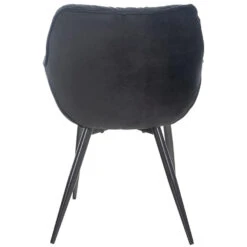 CLP Eetkamerstoel Tanna Fluweel Zwart -Huishoudelijke Artikelen Verkoop 1000080759 0103