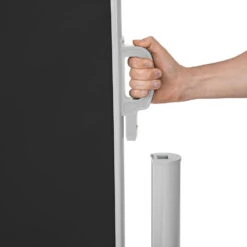 Tectake - Uittrekbaar Aluminium Windscherm Tuinscherm 200 X 300 Cm Zwart -Huishoudelijke Artikelen Verkoop 1000082547 0103