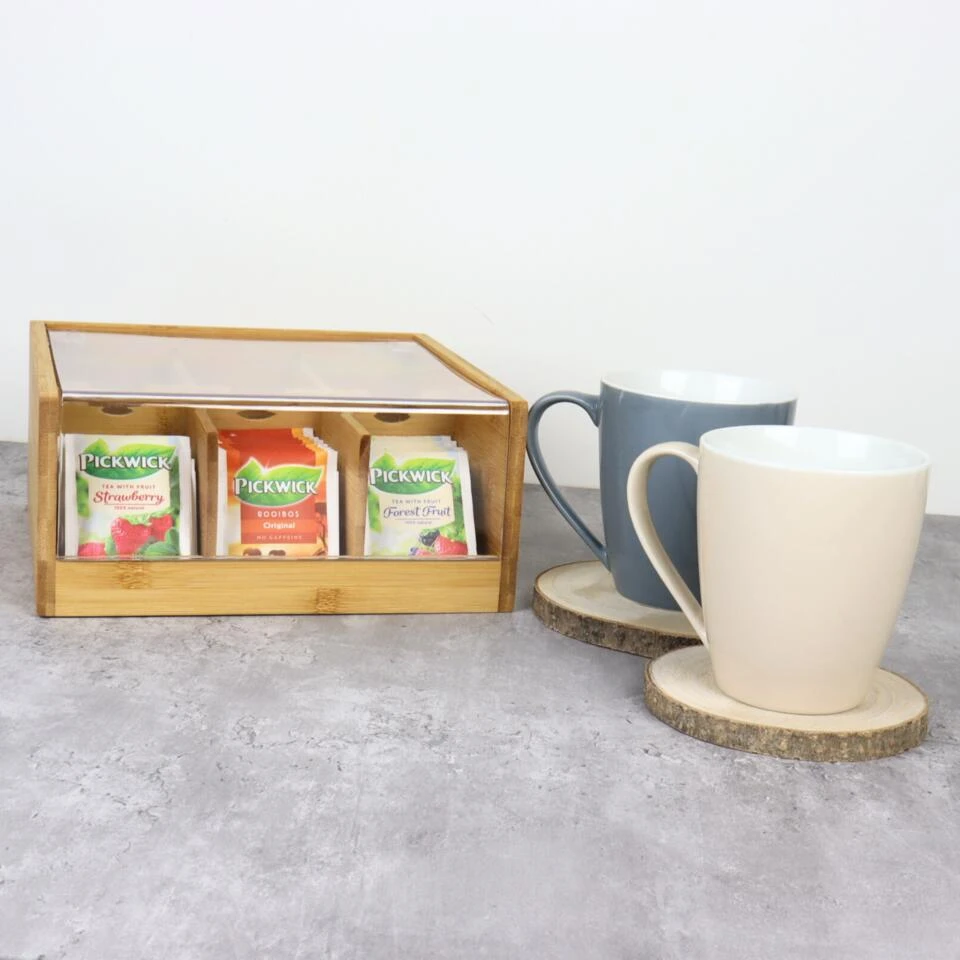 Orange85 Theedoos 6 Vaks Bamboe 20,5x22x10 Cm Kunststof Orange85 Theedoos 6 Vaks Bamboe 20,5x22x10 Cm Kunststof -Huishoudelijke Artikelen Verkoop 1000090166 0101