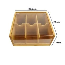 Orange85 Theedoos 6 Vaks Bamboe 20,5x22x10 Cm Kunststof 2 Orange85 Theedoos 6 Vaks Bamboe 20,5x22x10 Cm Kunststof -Huishoudelijke Artikelen Verkoop 1000090166 0110