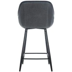 CLP Set Van 2 Barkrukken Gibson Stof Grijs -Huishoudelijke Artikelen Verkoop 1000092161 0102