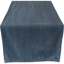 Laura Ashley Tafelloper Blauw Dubbelzijdig Uni/Wild Clematis 40x150cm -Huishoudelijke Artikelen Verkoop 1000093100 0102