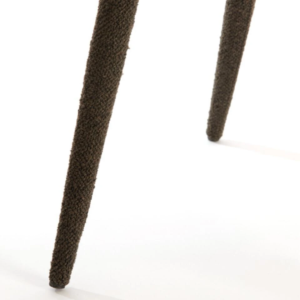 Djeslin Eetkamerstoel Donkerbruin - Stof - Bruin Djeslin Eetkamerstoel Donkerbruin - Stof - Bruin -Huishoudelijke Artikelen Verkoop 1000096988 0102