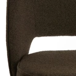 Djeslin Eetkamerstoel Donkerbruin - Stof - Bruin 3 Djeslin Eetkamerstoel Donkerbruin - Stof - Bruin -Huishoudelijke Artikelen Verkoop 1000096988 0104