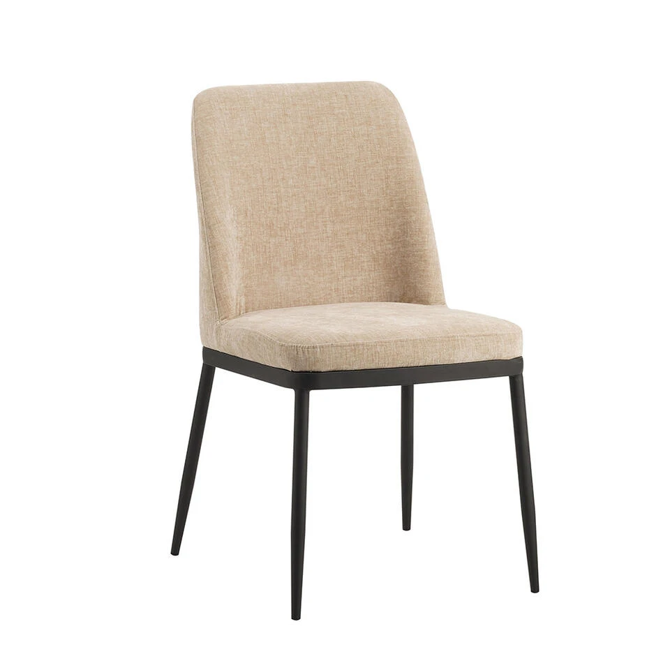 Eetkamerstoel Noli Chenille Beige - Stof - Beige Eetkamerstoel Noli Chenille Beige - Stof - Beige -Huishoudelijke Artikelen Verkoop 1000097141
