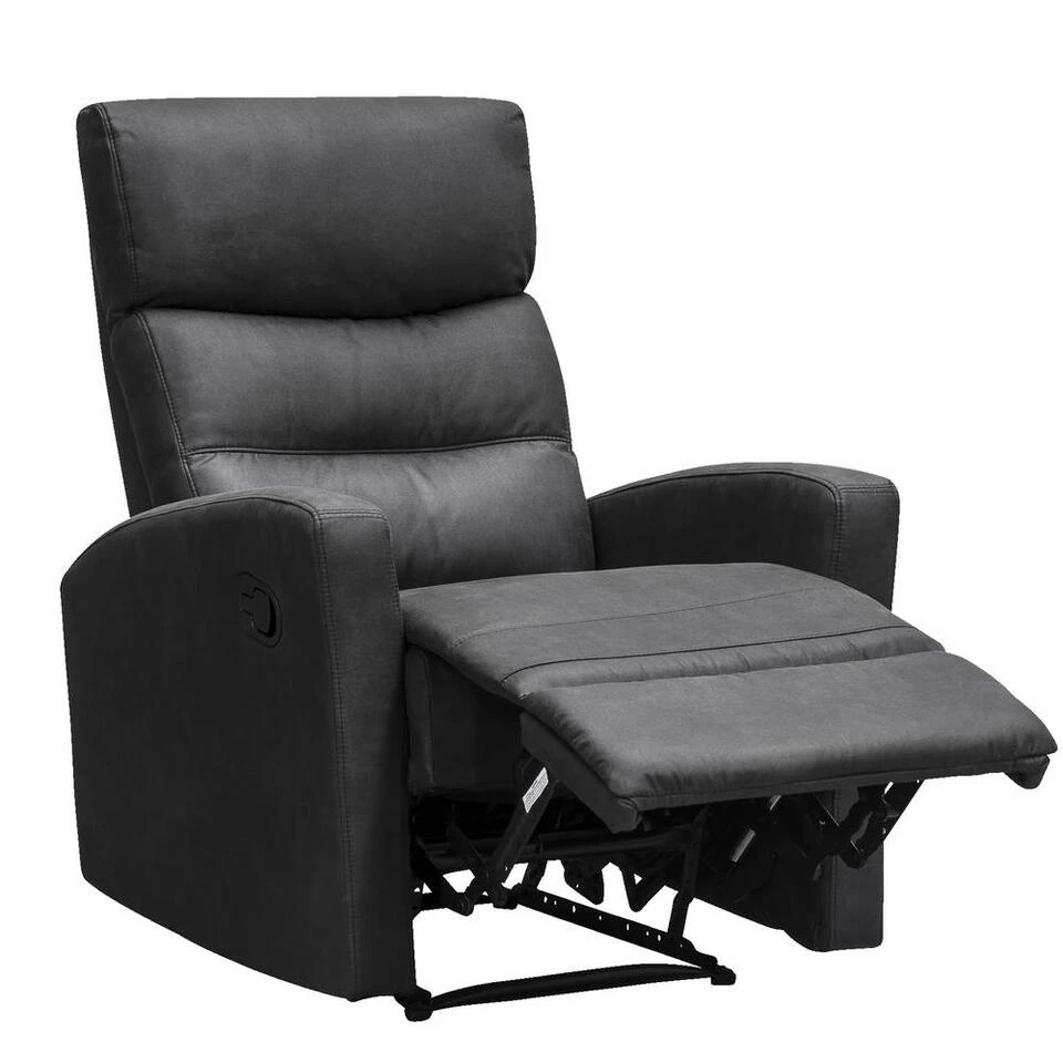 Relaxfauteuil Jackson - Stof - Zwart Relaxfauteuil Jackson - Stof - Zwart -Huishoudelijke Artikelen Verkoop 10209885 0810