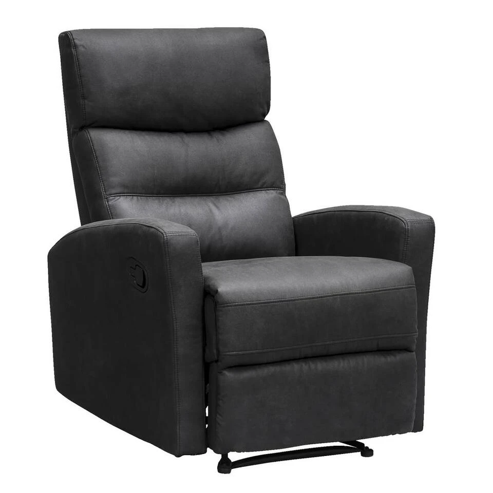 Relaxfauteuil Jackson - Stof - Zwart Relaxfauteuil Jackson - Stof - Zwart -Huishoudelijke Artikelen Verkoop 10209885