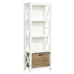 Boekenkast Valerie - Off-white - 160x60x35 Cm -Huishoudelijke Artikelen Verkoop 11601235 0300