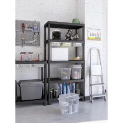 Keter Plus Shelf 90/5 - 5 Planken - 90x40x182cm - Zwart -Huishoudelijke Artikelen Verkoop 1173102716 0102