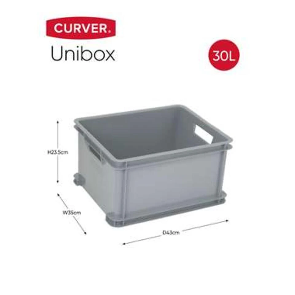 Curver Unibox Classic Opbergbox L - 3x30L - 43x35x23,5cm - Grijs Curver Unibox Classic Opbergbox L - 3x30L - 43x35x23,5cm - Grijs -Huishoudelijke Artikelen Verkoop 1237137916 0102