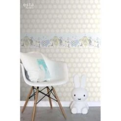 ESTAhome Behangrand - Circus - Lichtblauw, Beige - 26,5 Cm X 5 M -Huishoudelijke Artikelen Verkoop 1337827851 0102