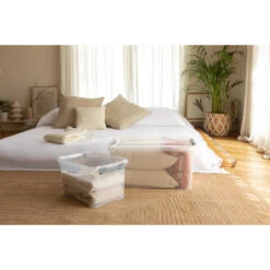 Curver Handy+ Opbergbox - 50L - 3 Stuks - Transparant Met Deksel -Huishoudelijke Artikelen Verkoop 1645168536 0102