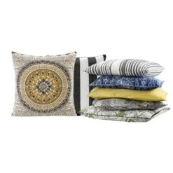 Woonkussen Fatima - Oker - 60x60 Cm -Huishoudelijke Artikelen Verkoop 34101839 4050