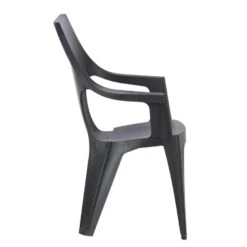 Keter - Stapelstoel Dante Hoge Rug - Donkergrijs - 89x57x57 Cm -Huishoudelijke Artikelen Verkoop 50100437 8000